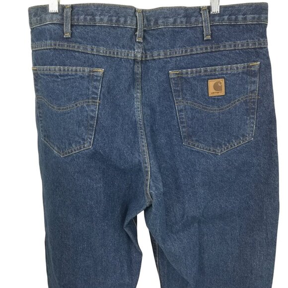 Carhartt Mens Relaxed Fit Tapered Leg Jeans Size 40 x 32 Denim Pants Medium Wash - Picture 8 of 10